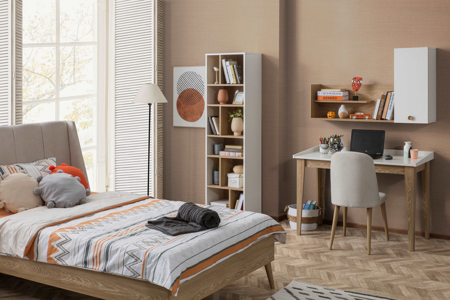 Bohemian Bliss Office Desk & Shelving Unit