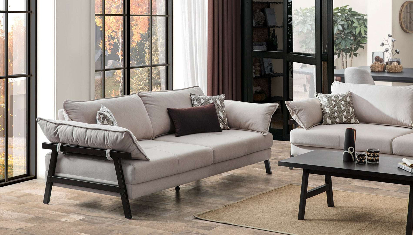 Coastal Charm Dark Sofa