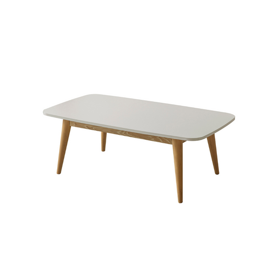 Coffee table white top and light wood legs